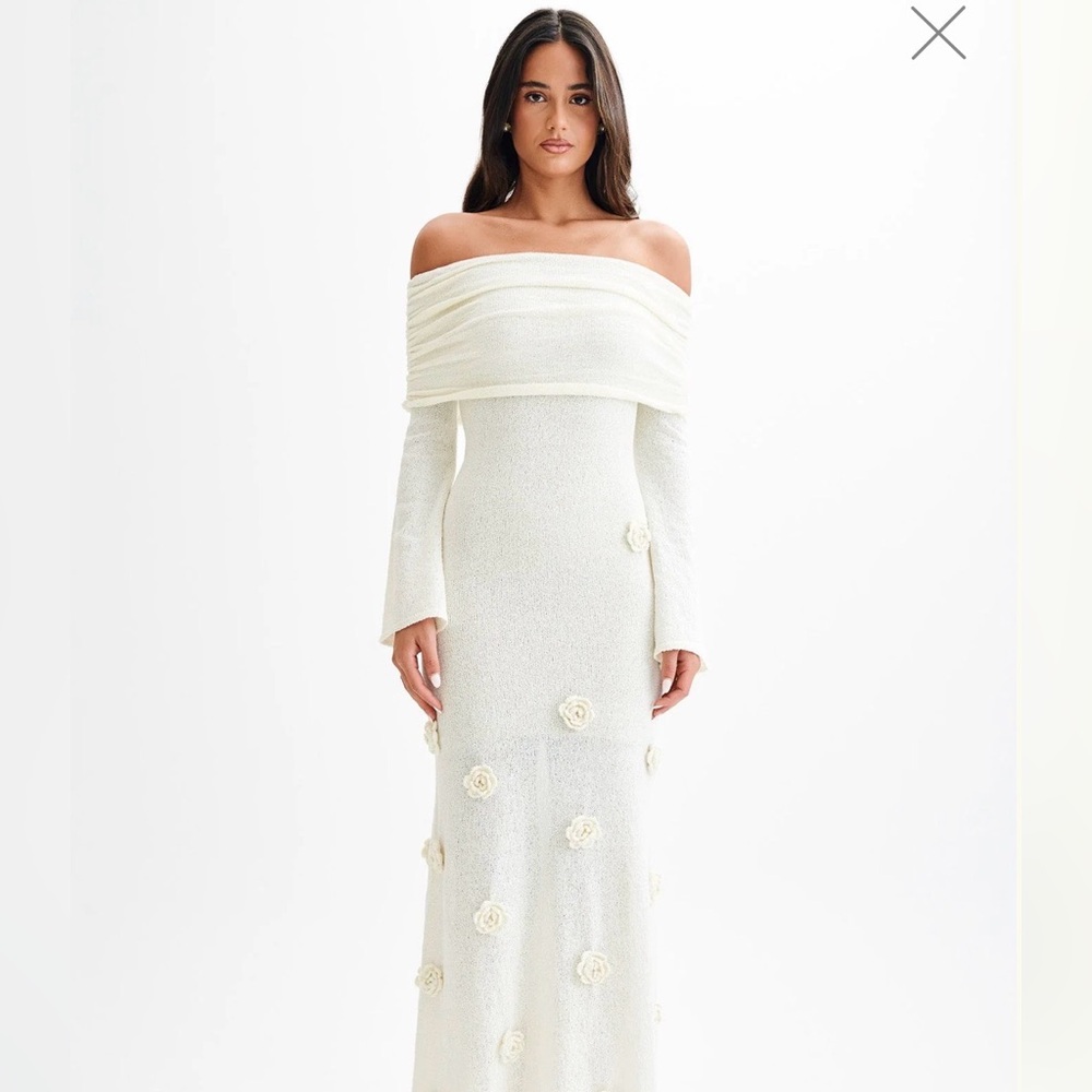 Meshki Off-Shoulder White Dress